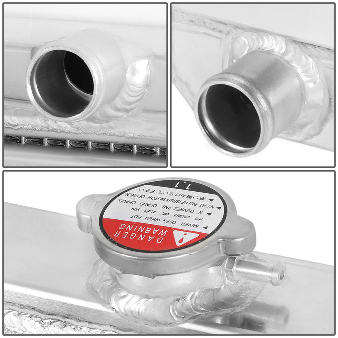 D-Motoring - Radiator & Fan Shroud Kit - 1.25 in.Inlet - 1.50 in.Outlet - 26 in. x 22 in. x 5.75 in.Overall Size - 3-Row - 87-06 Jeep Wrangler 2.4L-4.2L - 4