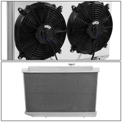 D-Motoring - Radiator & Fan Shroud Kit - 1.25 in.Inlet - 1.25 in.Outlet - 25.50 in. x 21.00 in. x 2.75 in.Overall Size - 3-Row - 86-92 Toyota Supra A70 - 3