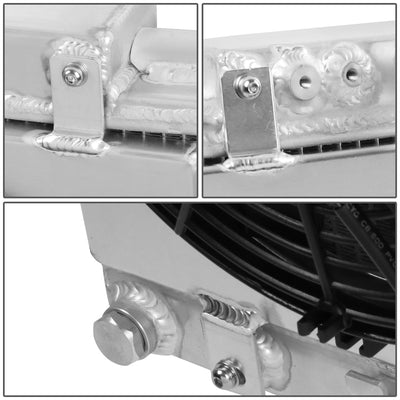 D-Motoring - Radiator & Fan Shroud Kit - 1.25 in.Inlet - 1.25 in.Outlet - 25.50 in. x 21.00 in. x 2.75 in.Overall Size - 3-Row - 86-92 Toyota Supra A70 - 2