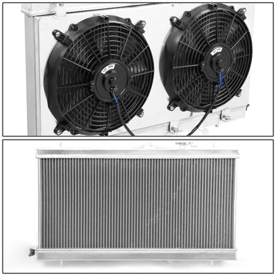 D-Motoring - Radiator & Fan Shroud Kit - 1.50 in.Inlet - 1.50 in.Outlet - 28.00 in. x 16.00 in. x 2.50 in.Overall Size - 2-Row - 02-07 Impreza WRX STI - 3