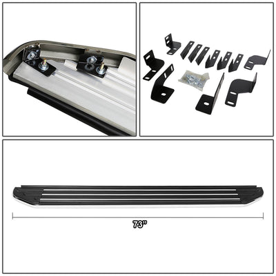 D-Motoring - Running Boards - 6 in. - Aluminum - 07-16 Jeep Wrangler JK 4-Door - 4