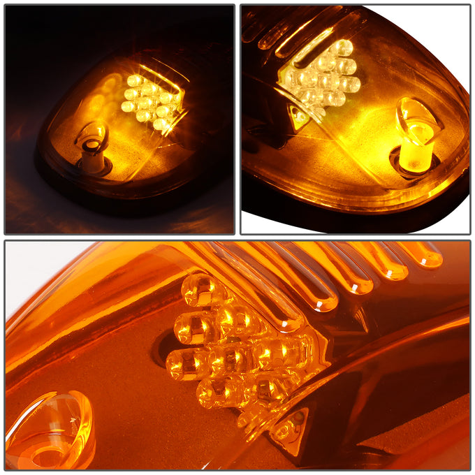 D-Motoring - Cab Roof Lights - LED - Amber Lens - Plug-n-Play - 5PCS - Dodge Ram 1500 / 2500 / 3500 / 4500 / 5500 - 4