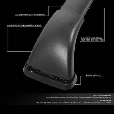 14-19 Toyota Highlander LE Roof Rack Cross Bars - Le Roof Side Rail - Aluminum - RR-THI014 - 2