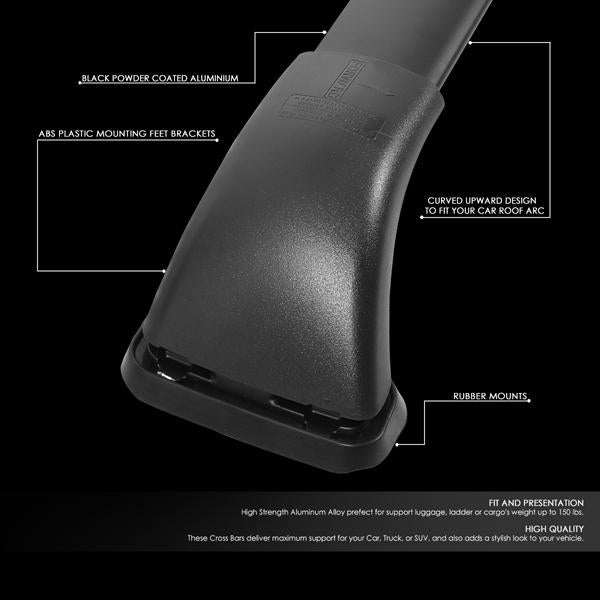 14-19 Toyota Highlander LE Roof Rack Cross Bars - Le Roof Side Rail - Aluminum - RR-THI014 - 2