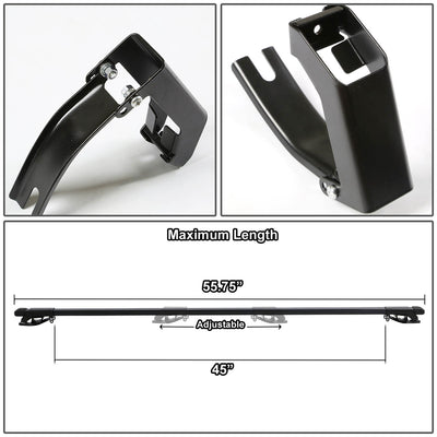 D-Motoring - Roof Rack Cross Bars - 54 - Aluminum - Universal - 5