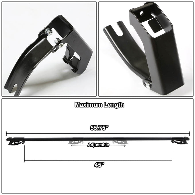 D-Motoring - Roof Rack Cross Bars - 54 - Aluminum - Universal - 5