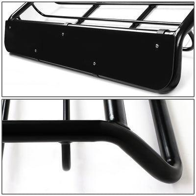 D-Motoring - Roof Cargo Basket - W/ Wind Fairing - 53X 43 - Mild Steel - Universal in Crossbars on roof - 3