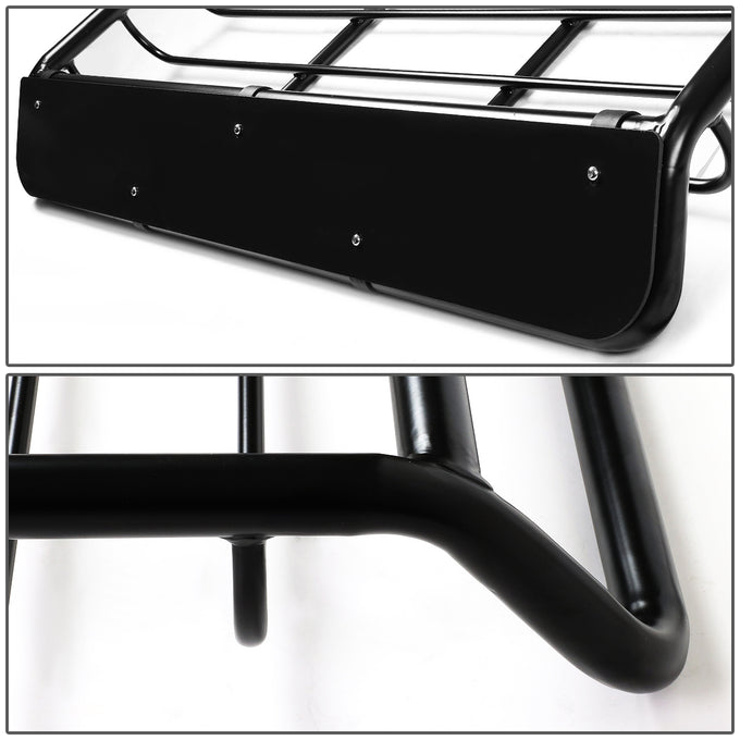 D-Motoring - Roof Cargo Basket - W/ Wind Fairing - 53X 43 - Mild Steel - Universal in Crossbars on roof - 3