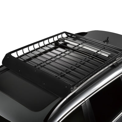 D-Motoring - Roof Cargo Basket - W/ Wind Fairing - 53X 43 - Mild Steel - Universal in Crossbars on roof - 1