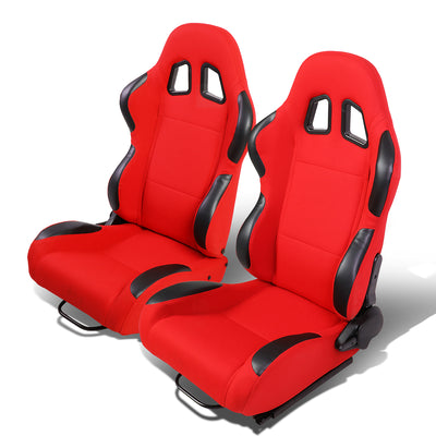 D-Motoring - Racing Seats - Reclinable - Woven Fabric - Type-R - Pair - 6