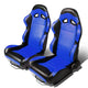 D-Motoring - Racing Seats - Reclinable - PVC Leather - Pair - 6