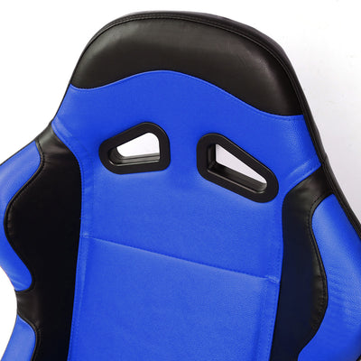 D-Motoring - Racing Seats - Reclinable - PVC Leather - Pair - 2