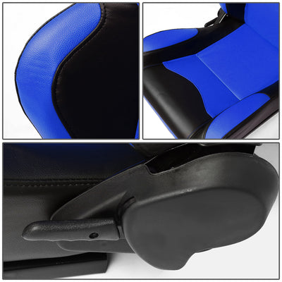 D-Motoring - Racing Seats - Reclinable - PVC Leather - Pair - 3