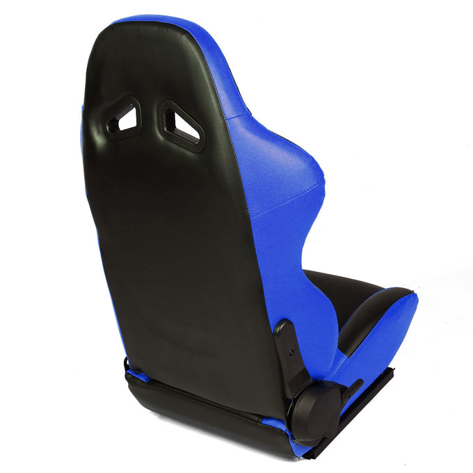 D-Motoring - Racing Seats - Reclinable - PVC Leather - Type-R - Pair - 4