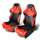 D-Motoring - Racing Seats - Reclinable - Arrow Design - PVC Leather - Pair - 1