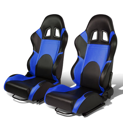 D-Motoring - Racing Seats - Reclinable - PVC Leather - Type-R - Pair - 7