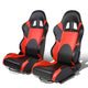 D-Motoring - Racing Seats - Reclinable - PVC Leather - Type-R - Pair - 6