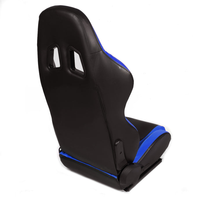 D-Motoring - Racing Seats - Reclinable - PVC Leather - Type-R - Pair - 4