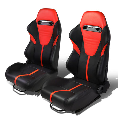 D-Motoring - Racing Seats - Reclinable - Leather - Type-R - Pair - 1