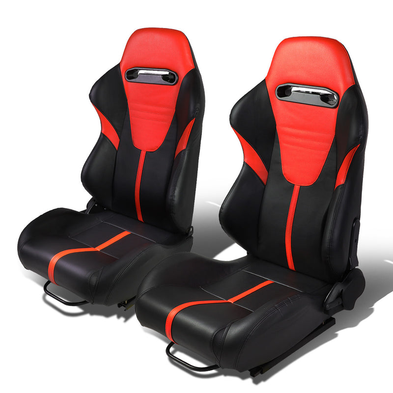 D-Motoring - Racing Seats - Reclinable - Leather - Type-R - Pair - 1