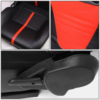 D-Motoring - Racing Seats - Reclinable - Leather - Type-R - Pair - 2