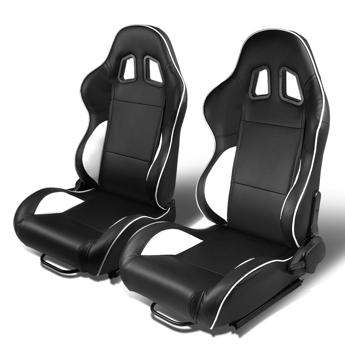 D-Motoring - Racing Seats - Reclinable - Type-R - PVC Leather - Pair - 1