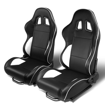 D-Motoring - Racing Seats - Reclinable - Type-R - PVC Leather - Pair - 6