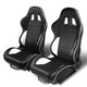 D-Motoring - Racing Seats - Reclinable - Type-R - PVC Leather - Pair - 6