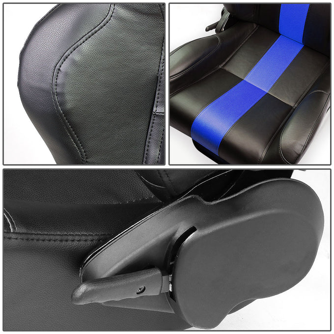 D-Motoring - Racing Seats - Reclinable Leather - Type-R - Pair - 2