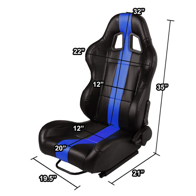 D-Motoring - Racing Seats - Reclinable Leather - Type-R - Pair - 5