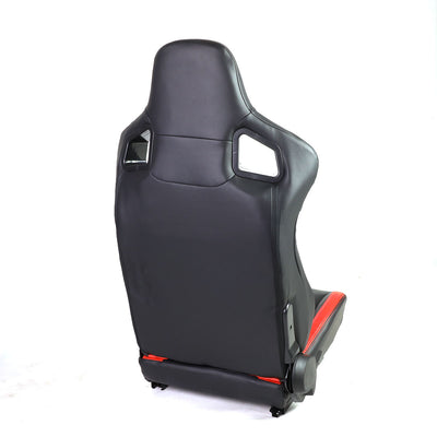 D-Motoring - Racing Seats - Reclinable - Type-R - PVC Leather - Pair - 4