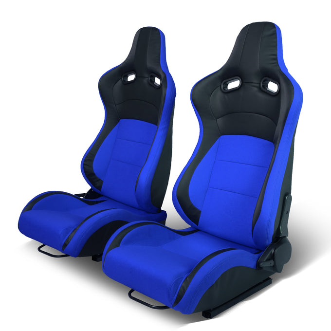 D-Motoring - Racing Seats - Reclinable - Fabric - Pair - 7
