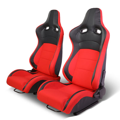 D-Motoring - Racing Seats - Reclinable - Fabric - Pair - 1