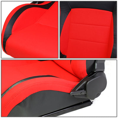 D-Motoring - Racing Seats - Reclinable - Fabric - Pair - 4