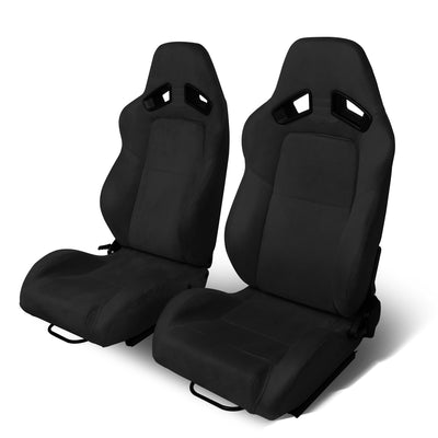 D-Motoring - Racing Seats - Reclinable - Suede - Pair - 1