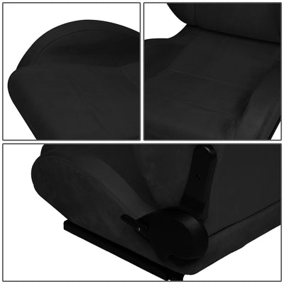 D-Motoring - Racing Seats - Reclinable - Suede - Pair - 4