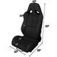 D-Motoring - Racing Seats - Reclinable - Suede - Pair - 6