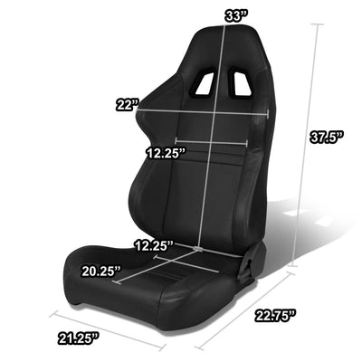 D-Motoring - Racing Seat - Reclinable - 100% Real Leather - Left - 4