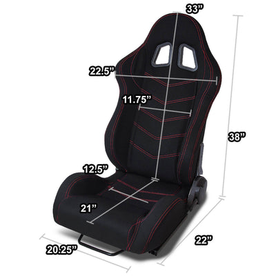 D-Motoring - Racing Seat - Reclinable - Bucket Style - Left - 4