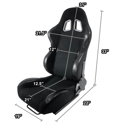 D-Motoring - Racing Seat - Reclinable - PVC Leather - Carbon Look - Left - 4