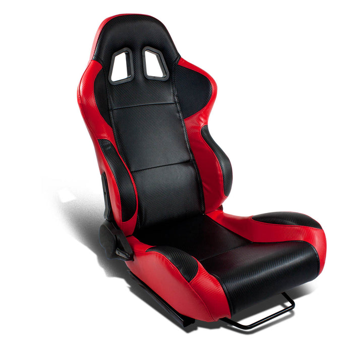 D-Motoring - Racing Seat - Reclinable - PVC Leather - Carbon Look - Left - 9