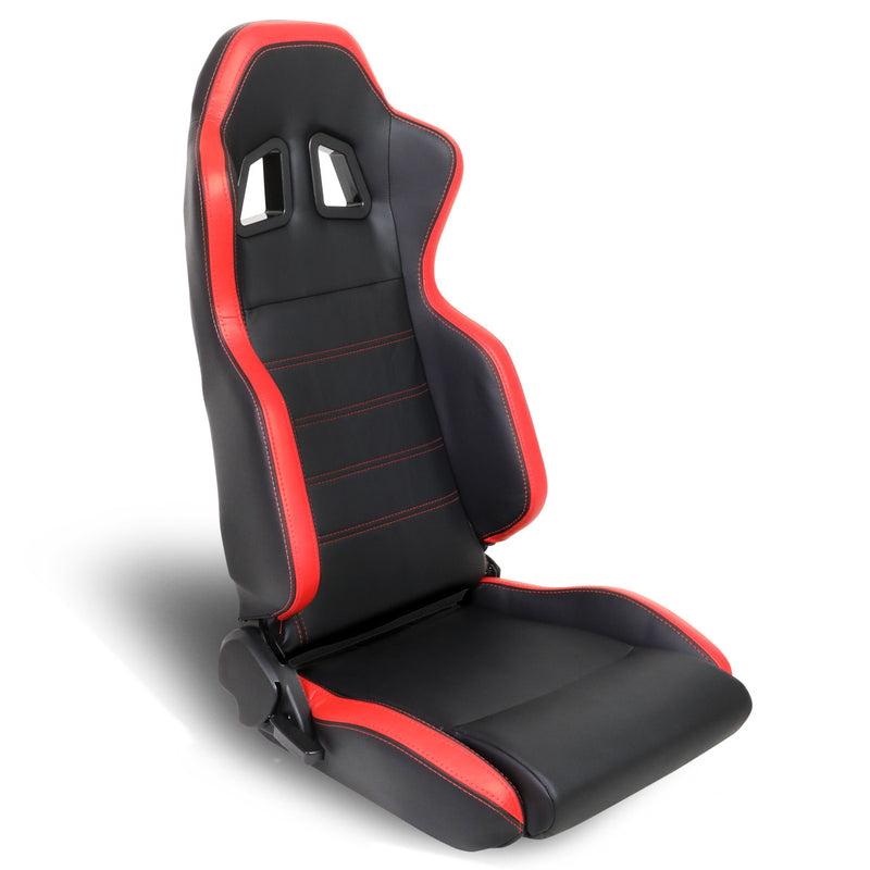 D-Motoring - Racing Seat - Reclinable - PVC Leather - Sport Style - Left - 1