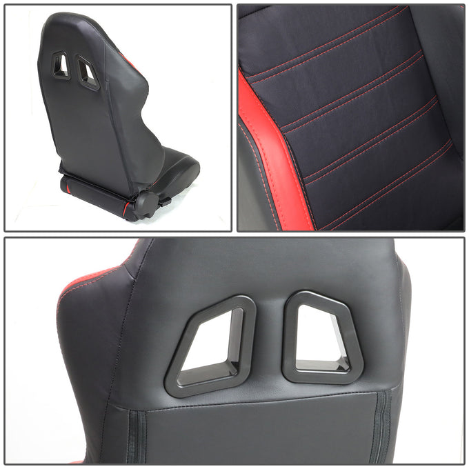 D-Motoring - Racing Seat - Reclinable - PVC Leather - Sport Style - Left - 2