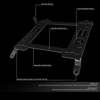 D-Motoring - 09-19 Nissan 370ZSeat Brackets - 3/16 Thick Steel - Pair - 2