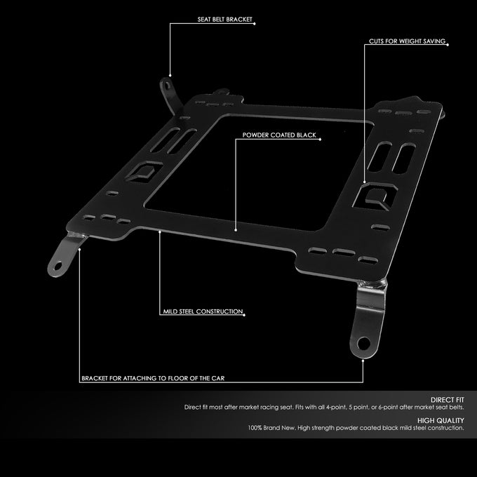 D-Motoring - 09-19 Nissan 370ZSeat Brackets - 3/16 Thick Steel - Pair - 2