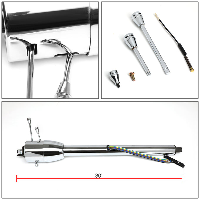 D-Motoring - Steering Column - 30 in. Column Length - Tilt Function - Fits Manual Transmission Models - 55-59 Chevy GM Floor Shift Models  - 6