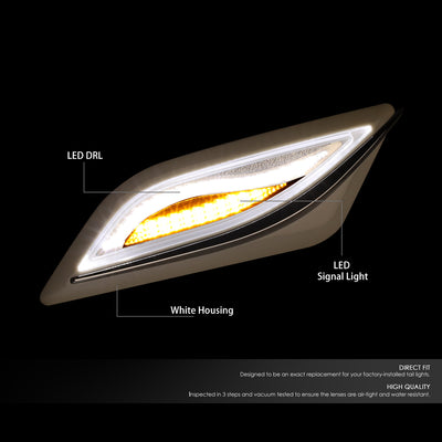 D-Motoring - Side Marker Lights - Clear Lens - Plug-n-play - Pair - Mercedes C180 / C200 / C250 / C300 / C350 - 2