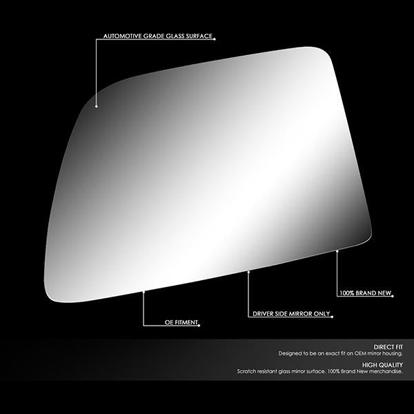 92-07 Ford E150 Econoline/E250/E350 Side View Mirror Glass - Left Side - 2