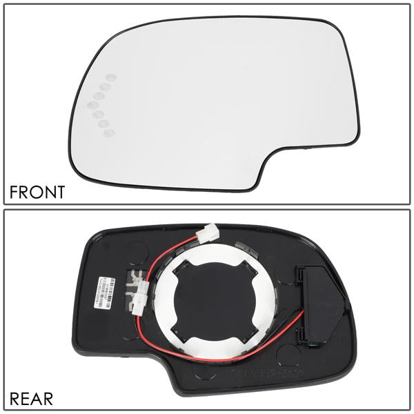 D-Motoring - 99-07 Silverado SierraSide View Mirror Glass - W/LED Signal+Heater - Left Side - 6
