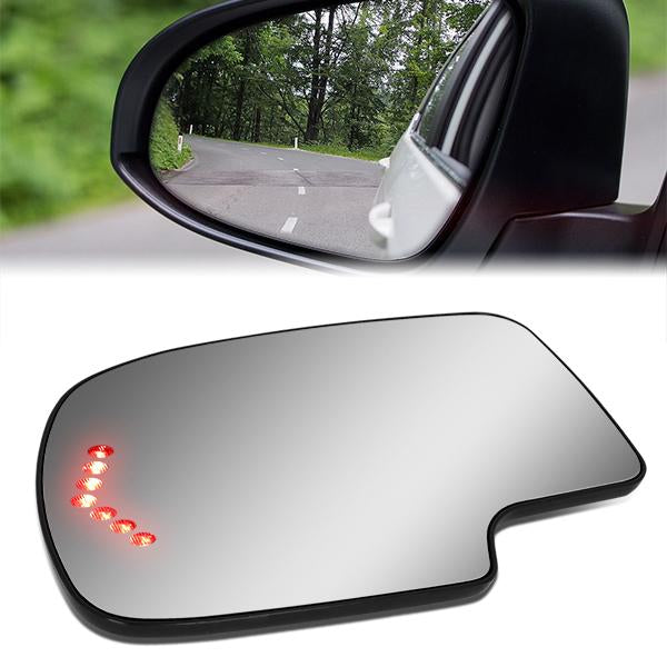 D-Motoring - 99-07 Silverado SierraSide View Mirror Glass - W/LED Signal+Heater - Left Side - 1